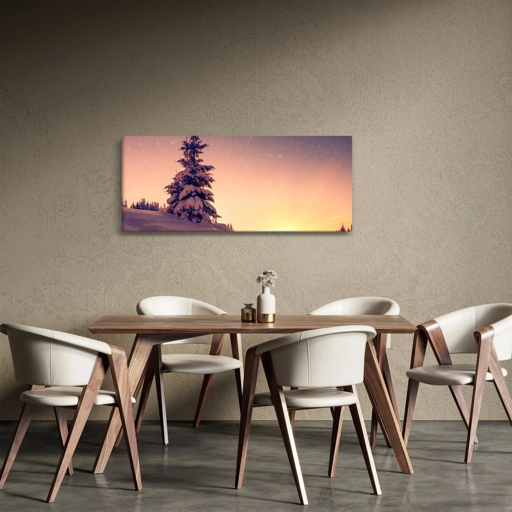 Havas fa egy réten képe (120x50 cm)