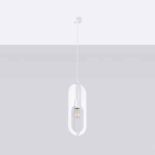 Sollux SL.1360 - Csillár zsinóron NICUS 1xE27/15W/230V fehér