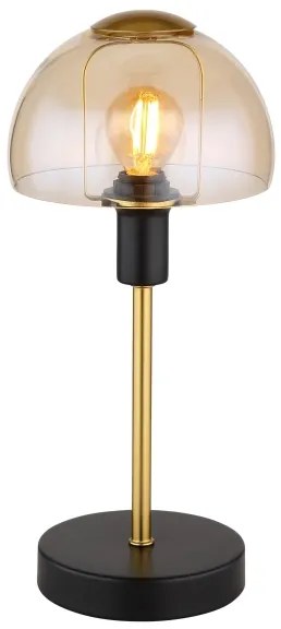 Globo 21914A - Asztali lámpa KOKKINI 1xE14/25W/230V fekete/arany