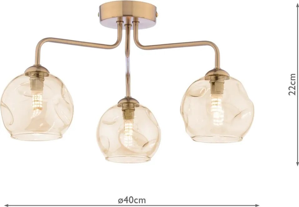 Dar Lighting modern mennyezeti lámpa feya antik bronz darfey0363-16