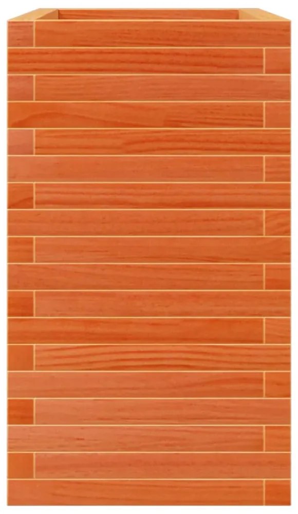 viaszbarna tömör fenyőfa kerti virágláda 70 x 40 x 68,5 cm