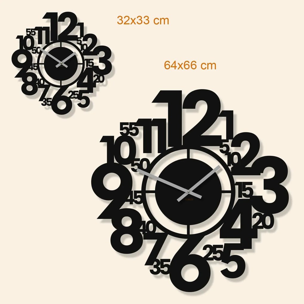 DUBLEZ | Stílusos mutatós falióra - Heures