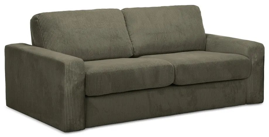 Khaki kordbársony kinyitható kanapé 195 cm Nona – Makamii