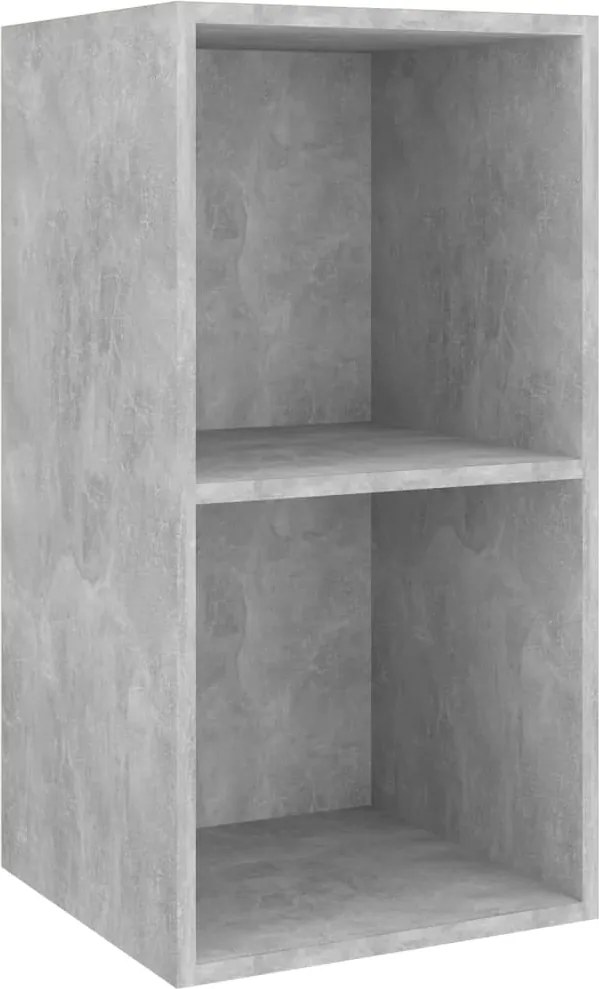 vidaXL betonszürke szerelt fa falra szerelhető TV-szekrény 37x37x72 cm