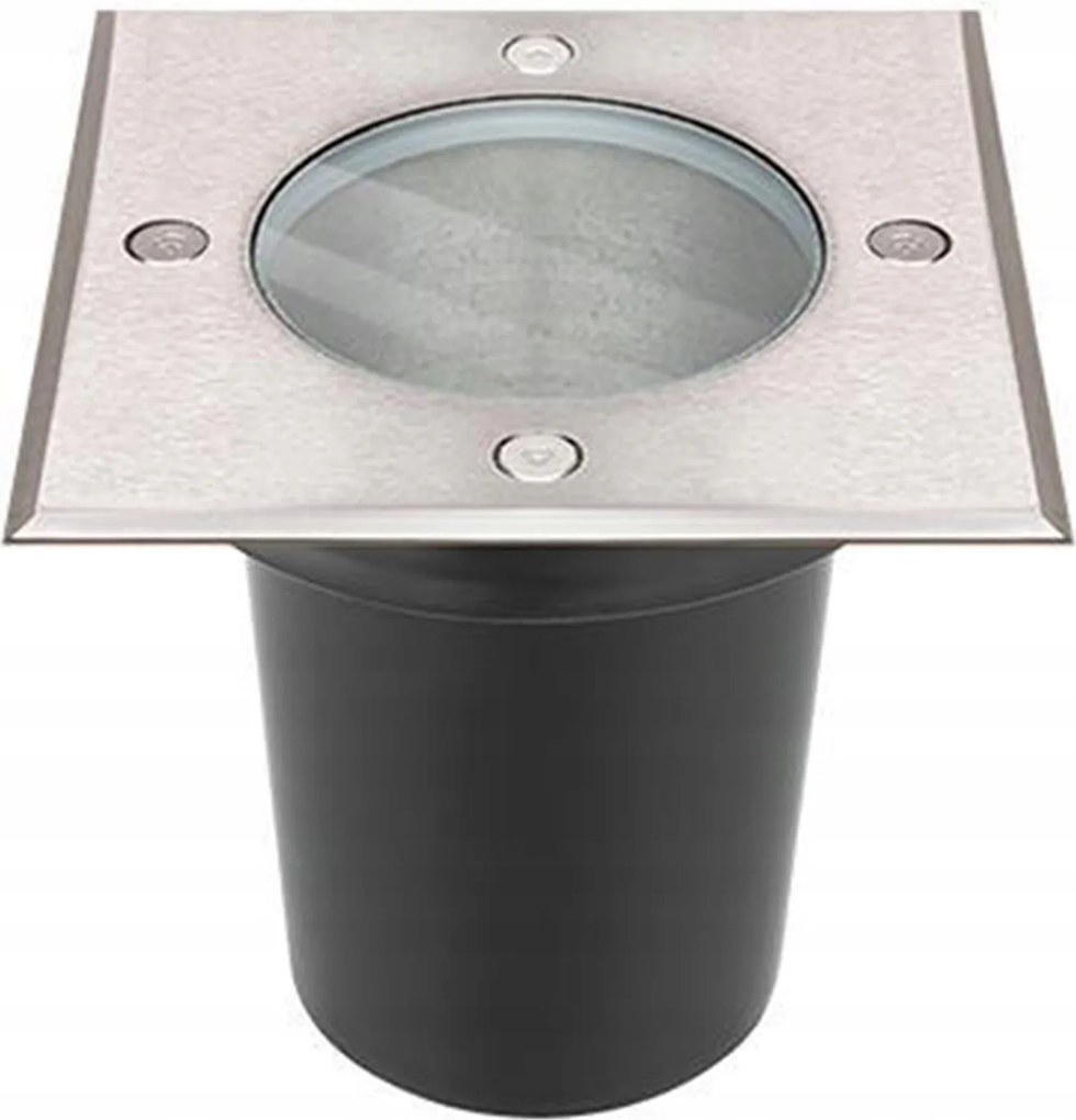 Kerti fali lámpa GU10 Led négyzet alakú lámpatest IP66 Ezüst