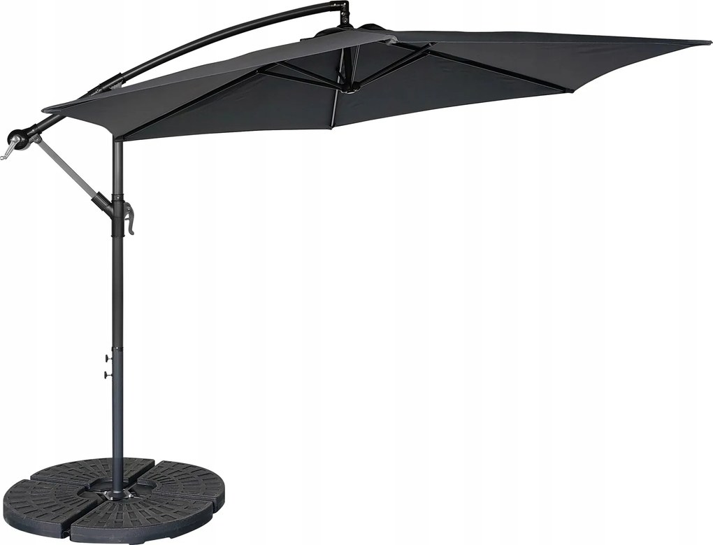 Houseland Tynex kerti napernyő, 300 cm, sötétszürke