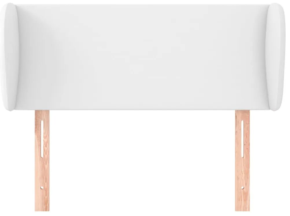 fehér műbőr szárnyas fejtámla 103x23x78/88 cm