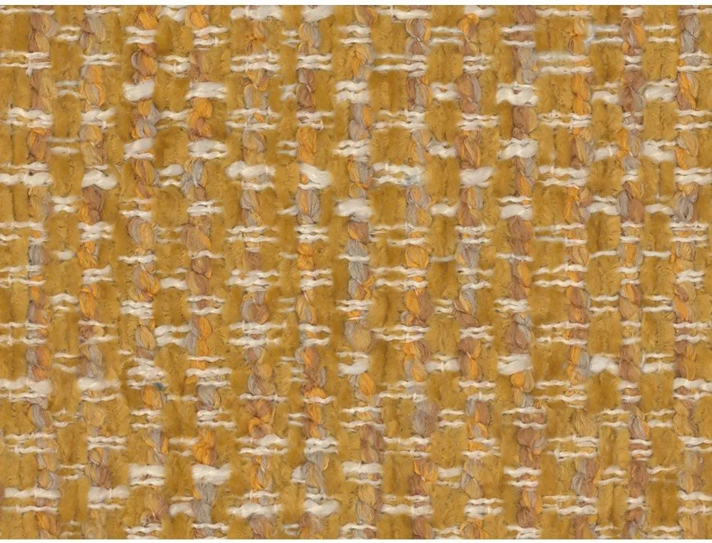 Mustársárga kárpitozott ágyneműtartós franciaágy ágyráccsal 180x200 cm Solange – Micadoni