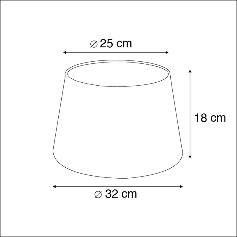 Pamut lámpabúra fekete 32/25/18 arany belsővel