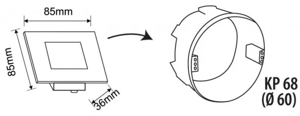 LED kültéri lépcsővilágító lámpa LED/1,7W/230V 3000/4000/6000K IP54 fehér
