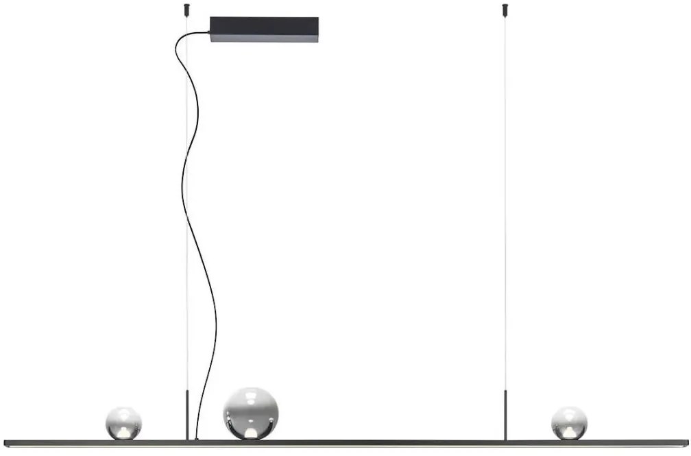 Redo 01-4302 - LED dimmelhető zsinóros csillár DUNE LED/48W/230V fekete/füstszínű