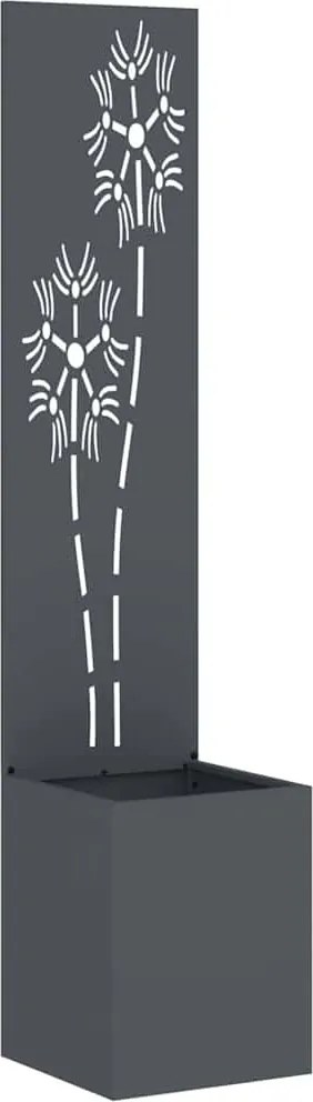 vidaXL Kertvédő vászon Antracit 32 x 140 cm Hidegen hengerelt acél