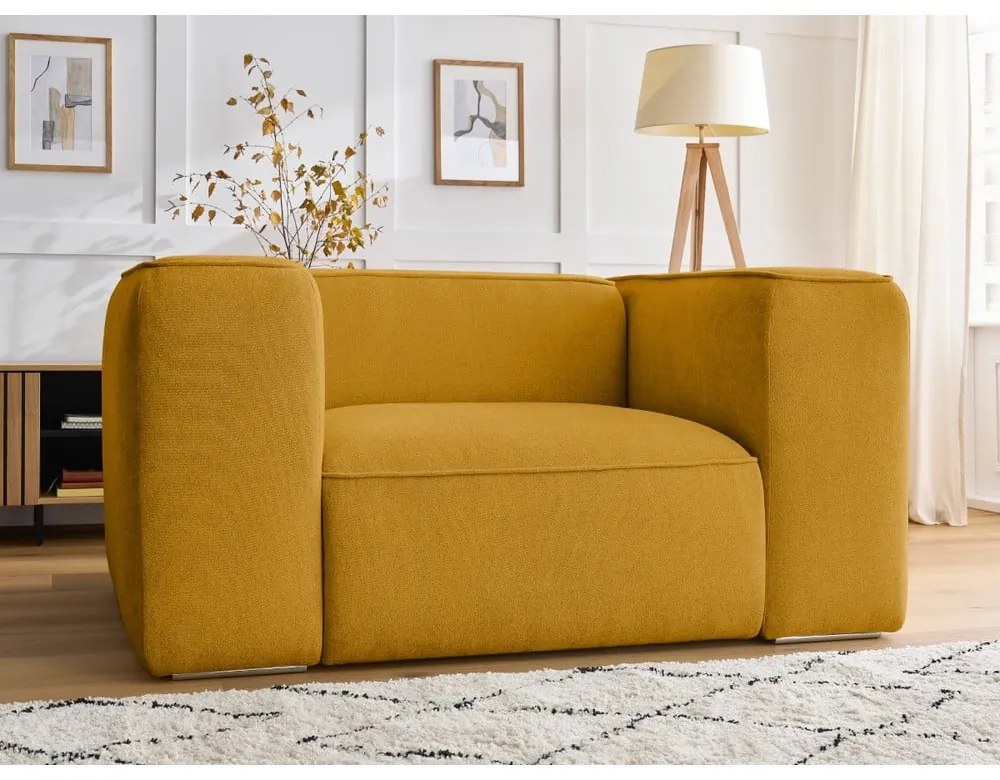 Okkersárga fotel Zephyr – Bobochic Paris