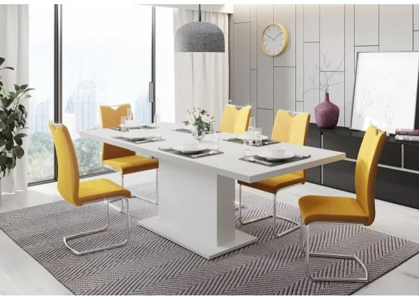 Kihúzható étkezőasztal STRAP, fehér