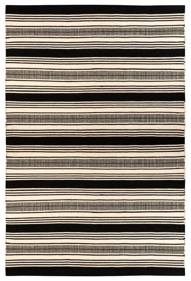 Zambezi fekete-fehér kétoldalas kültéri szőnyeg újrahasznosított műanyagból, 160 x 230 cm - Green Decore