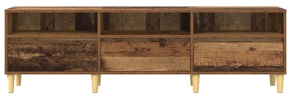TV szekrény fiókkal Régi fa 150 x 30 x 45 cm Faanyag