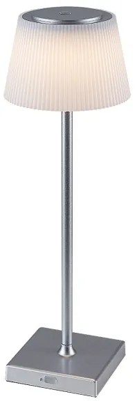 Rabalux 76013- LED Dimmelhető újratölthető asztali lámpa TAENA 4W/3,7V IP44 ezüst