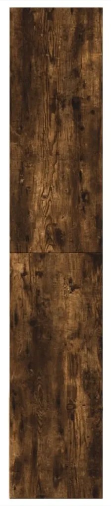 füstös tölgy színű szerelt fa könyvespolc 100 x 36 x 189 cm