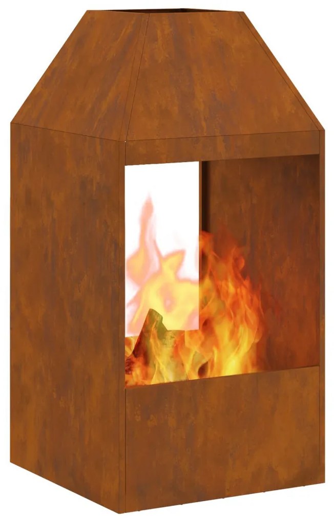 Tűzrakó Barna 50 x 50 x 100 cm Acél