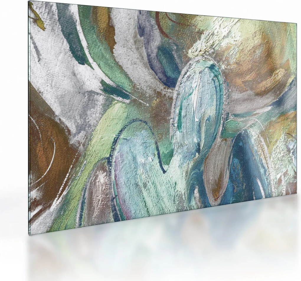 Üveg kép - Absztrakt figurás festészet (70x50 cm)