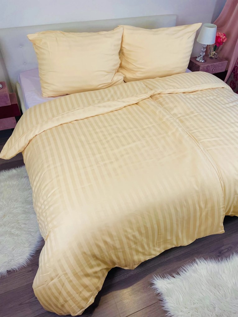 TiaHome damaszt arany lapok - 1x Párna 90x70cm, 1x Paplan 140x200cm