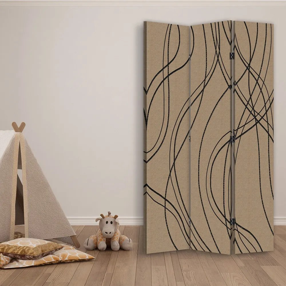 Gario Paraván Dekoratív hullámok Méret: 110 x 170 cm, Kivitelezés: Klasszikus paraván