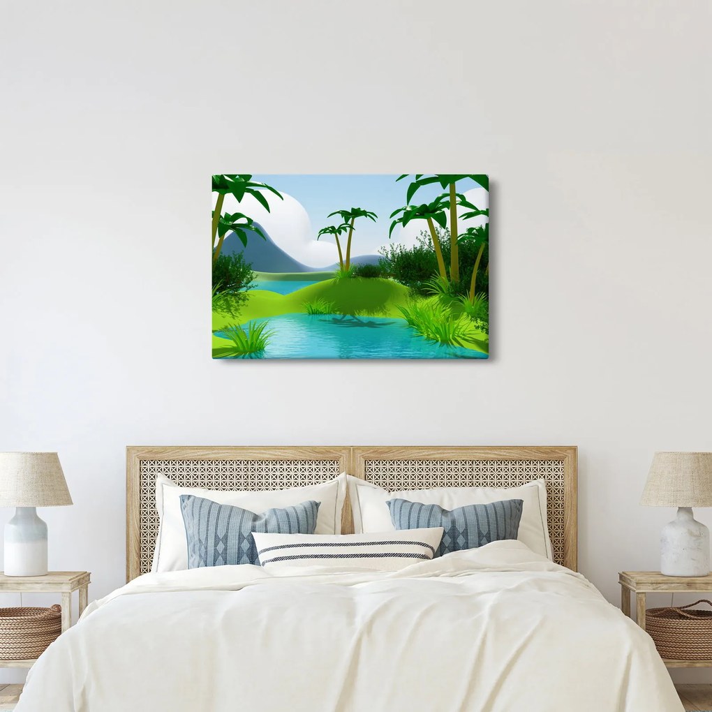 Kép - tavak dzsungelben (90x60 cm)