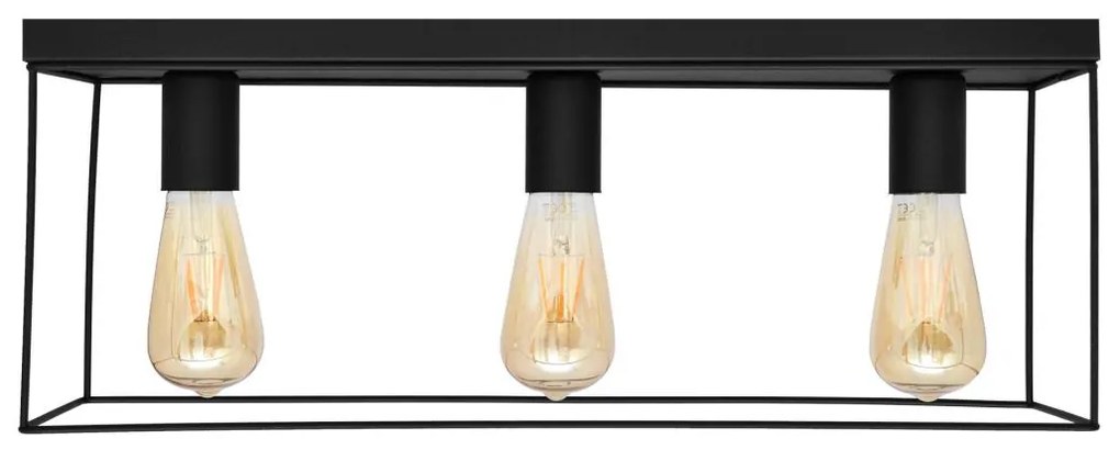 Mennyezeti lámpa FINN 3xE27/15W/230V fekete