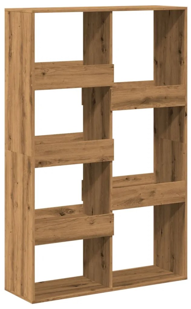 kézműves tölgy színű szerelt fa térelválasztó 100x33x155,5 cm