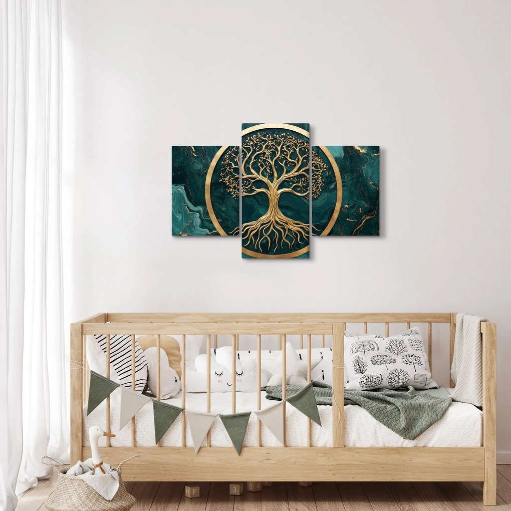 Kép – Márványban lévő arany életfa (90x60 cm)