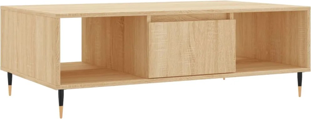 vidaXL sonoma tölgy színű szerelt fa dohányzóasztal 104 x 60 x 35 cm