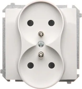 Dupla földelt aljzat fehér Basic BMGZ2MZ.01/11 Kontakt-Simon