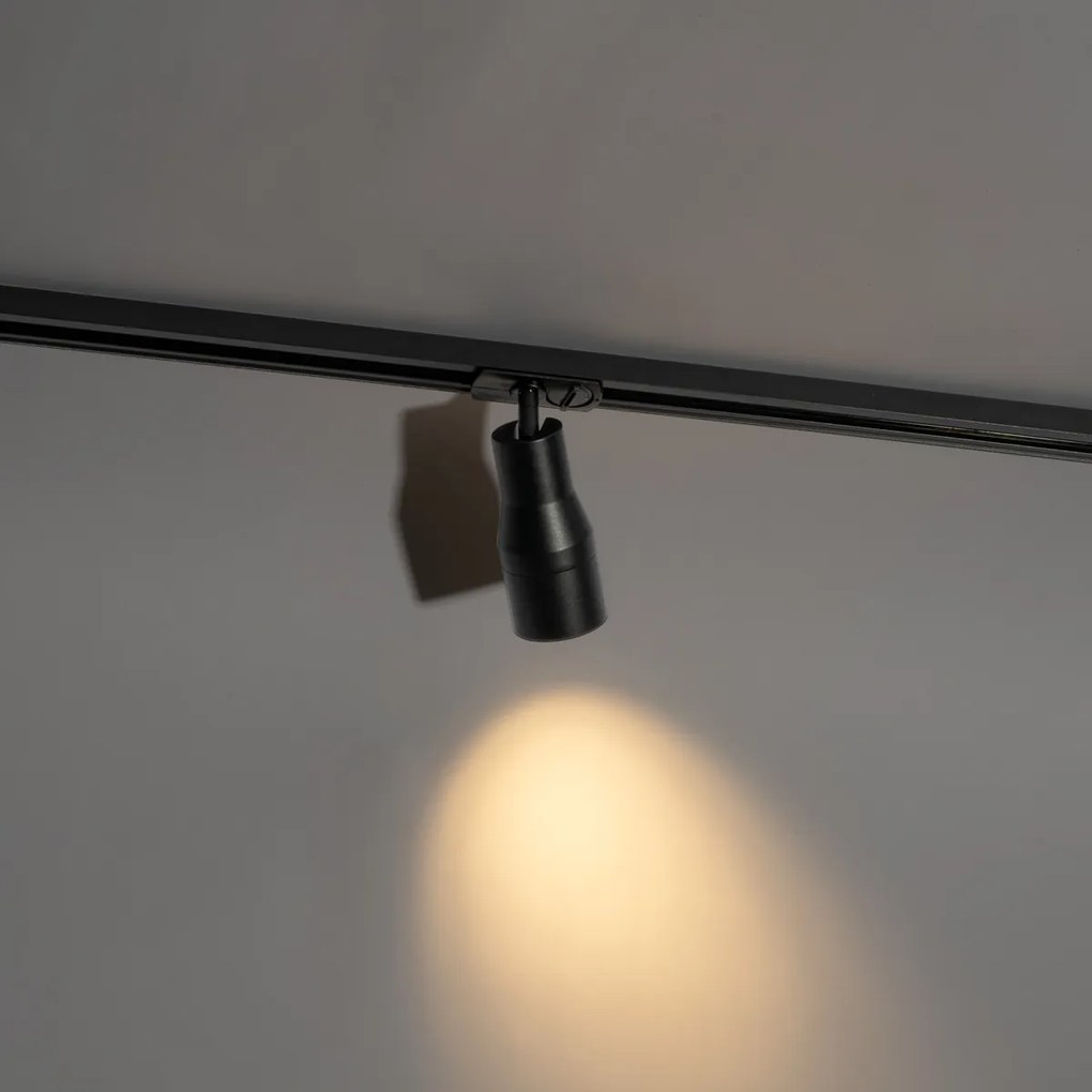 Modern fekete spotlámpa 1 fázisú sínrendszerhez - Iconic Kohua