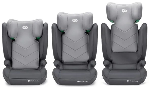 KINDERKRAFT - Autósülés I-SPARK i-Méret (100-150 cm) szürke