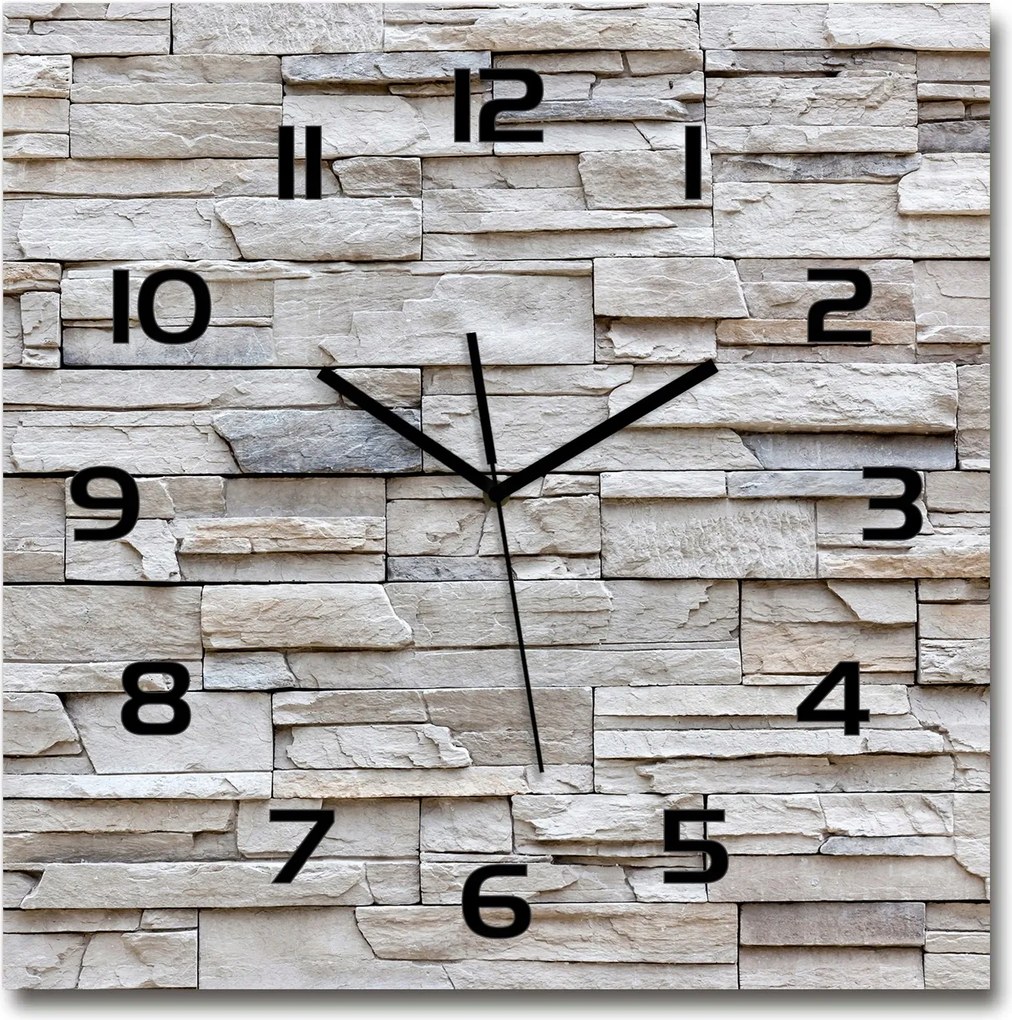 Üveg nagy lógó falióra Kőfal 60x60cm