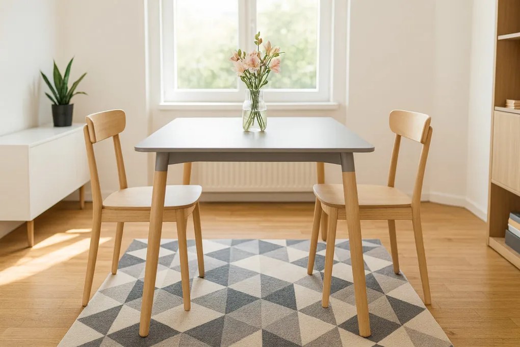 Téglalap alakú asztal 120 x 80 x 74 cm