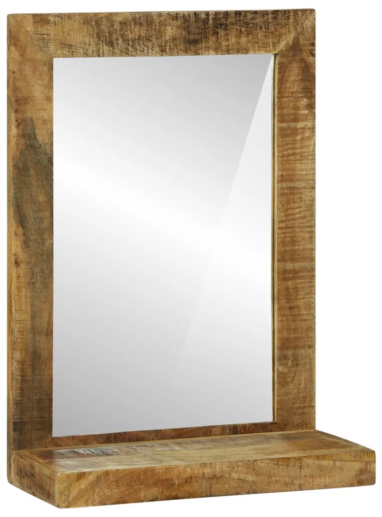 Fürdőszobai tükör 50x22x70 cm Tömör durva mangófából