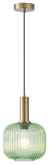 Csillár zsinóron 1xE27/15W/230V zöld pr. 20 cm