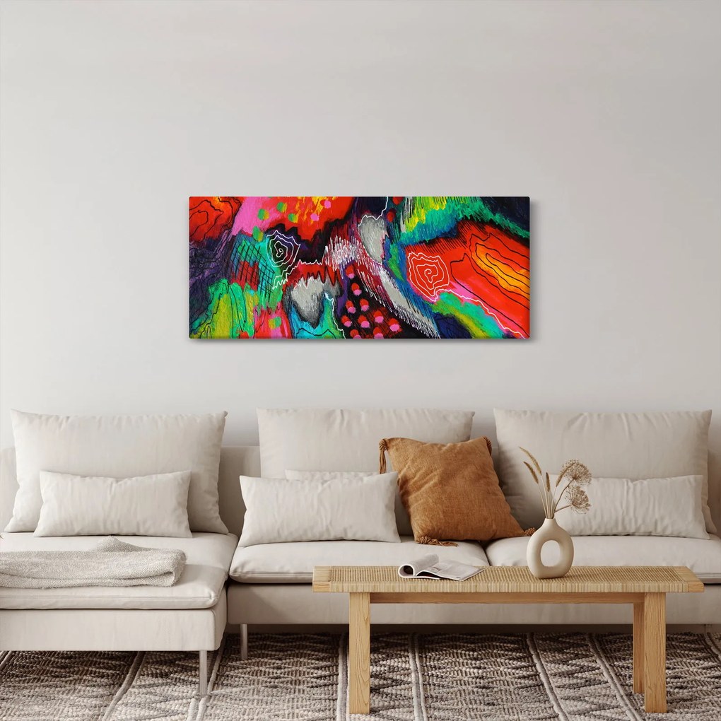 Absztrakt kép - színek (120x50 cm)