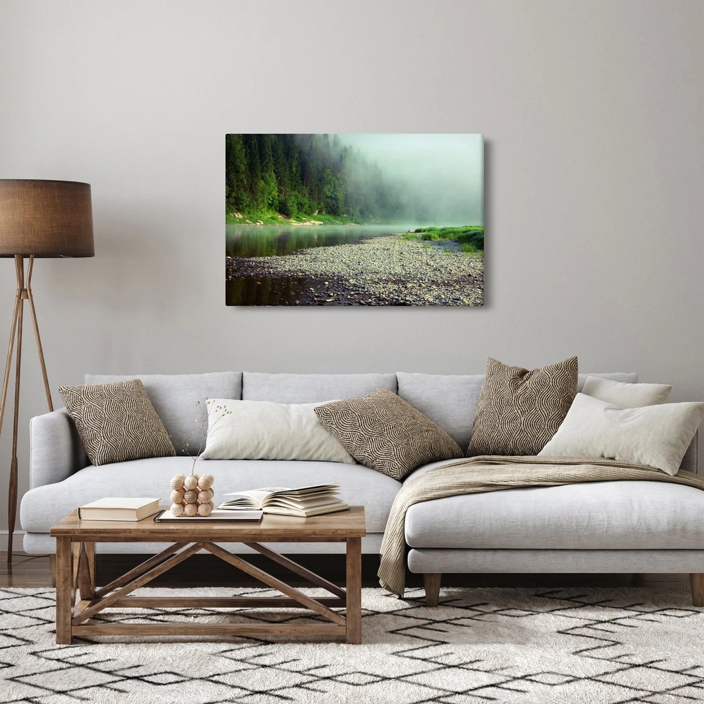 Kép - Folyó az erdőben (90x60 cm)