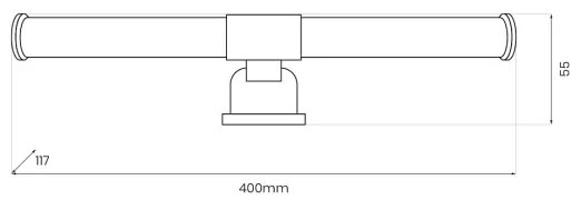LED fürdőszobai tükörvilágítás APA LED/6W/230V 40 cm IP44 fekete