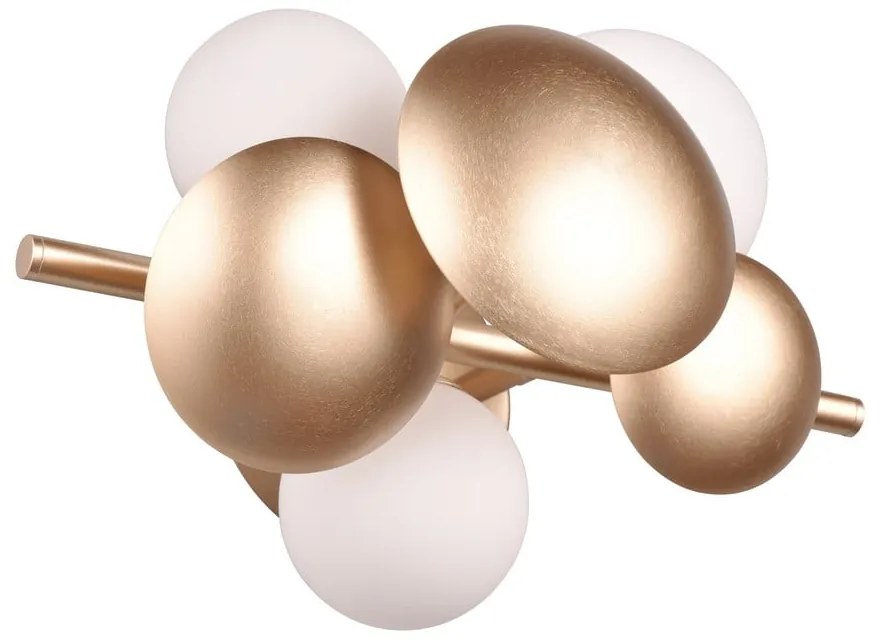 Fehér-aranyszínű fali lámpa Bubble – Trio Select