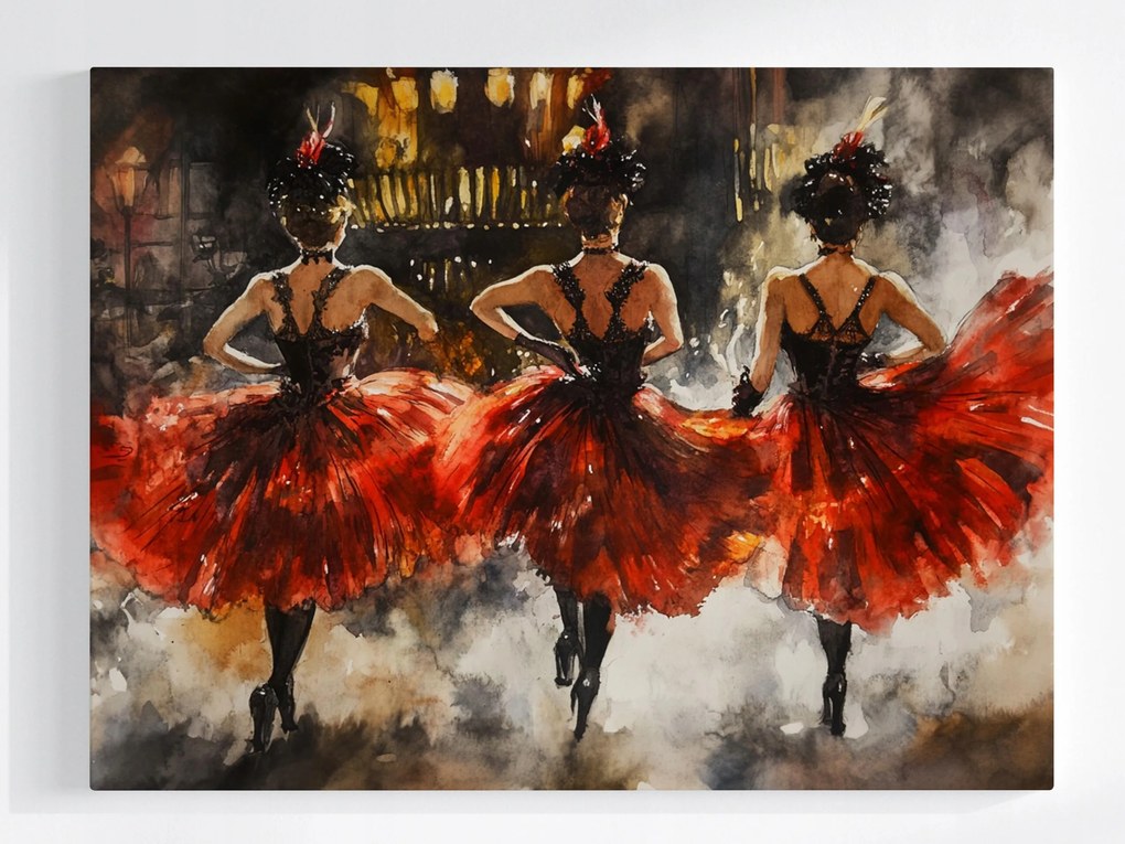 Poszter Kabaré Zene Táncosnők Művészek 100x75