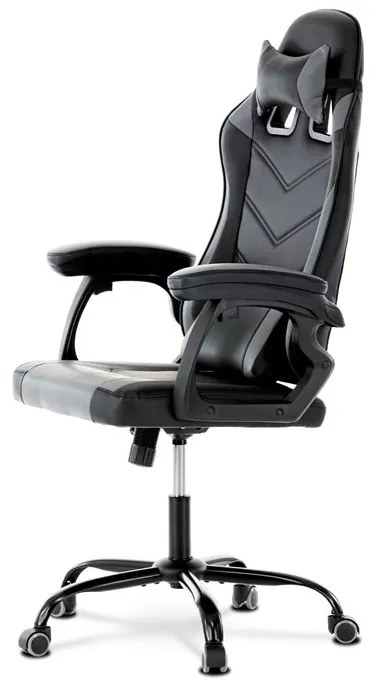 Szürke Ekobőr Gamer Szék, Hinta Mechanikával. KA-L626 GREY