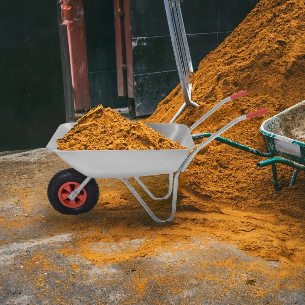 LARRY horganyzott talicska, max. kapacitás 80l/100kg, ezüst/fekete Gardebruk