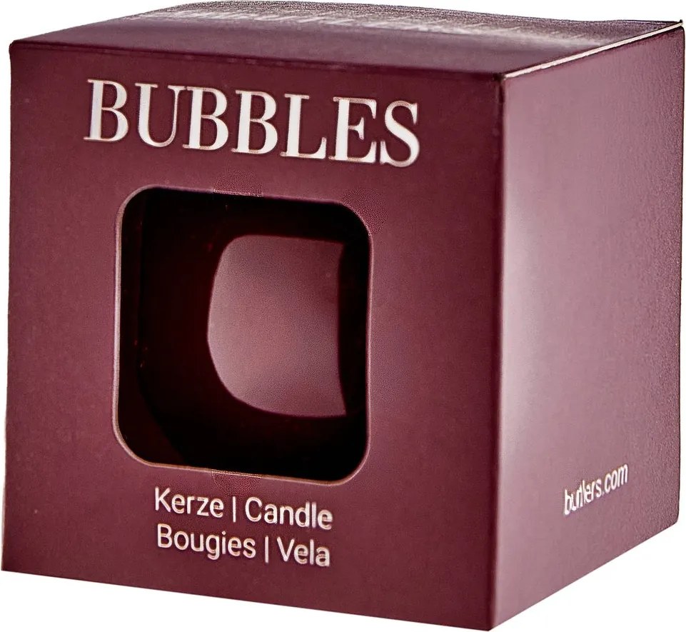 BUBBLES gömb gyertya Ø6 cm, fényes bordó
