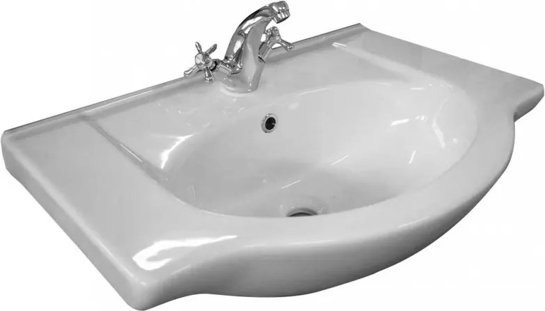 Nerva 65 cm-es bútorhoz alsószekrény, mosdóval, Sonoma tölgy