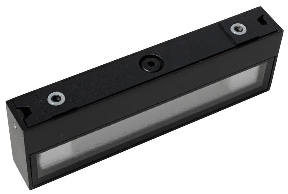 Modern fekete fali lámpa 22 cm LED-del, IP65 - Hannah