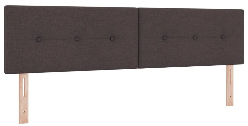 Fejtámla Gombos Kárpitozott Sötétbarna 180 cm