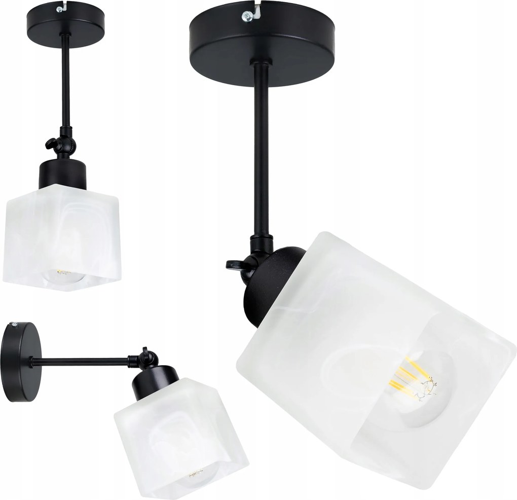 Fali Lámpa csillár mozgatható loft üveg lámpabúra